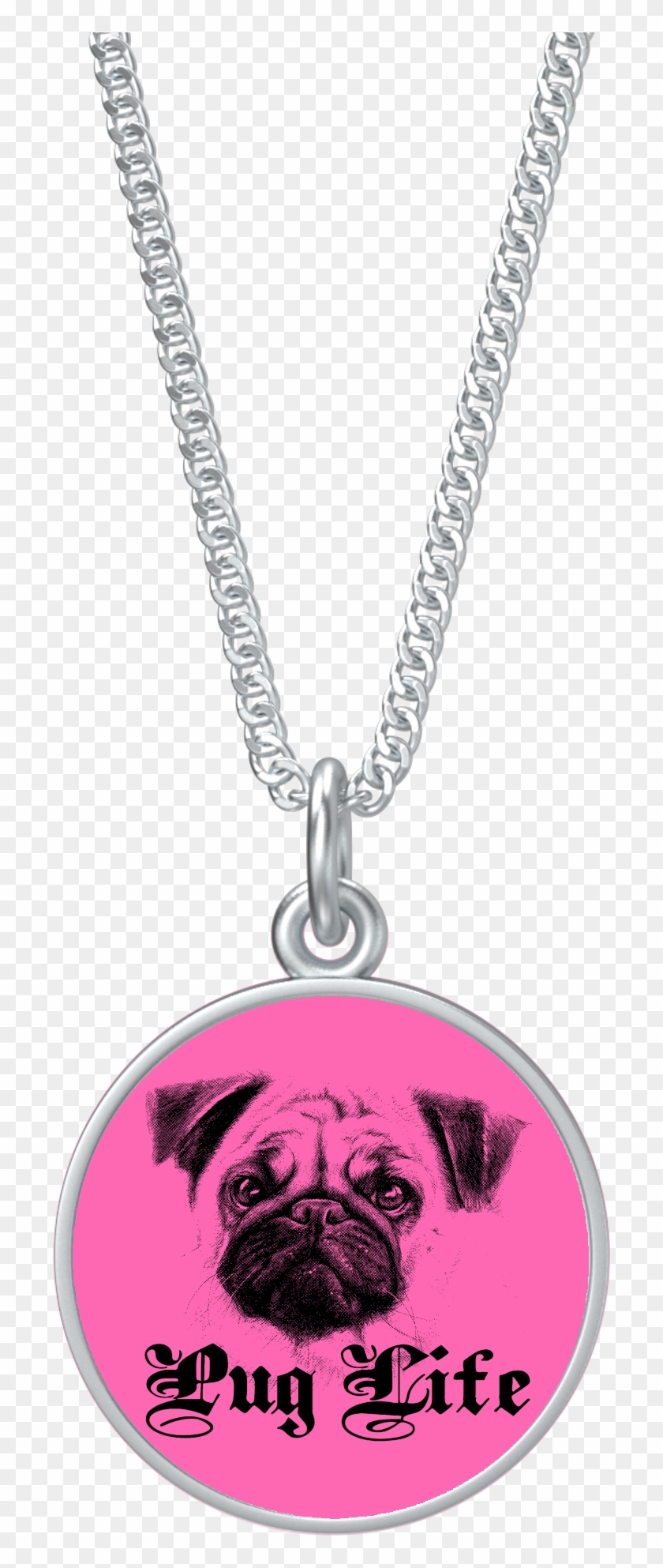 Beautiful Pug Life Necklace For Pug Dog Owners - Necklace Clipart