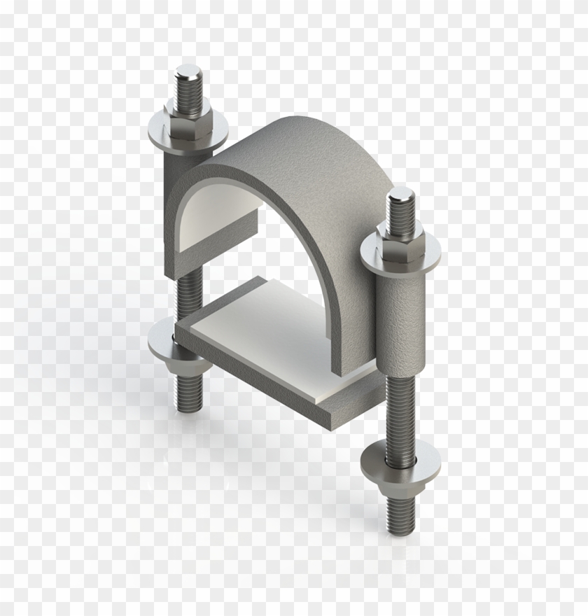 Cl 1 T 2 Bolt Anti Vibration Pipe - Flat Bar Clamp Beta Clipart