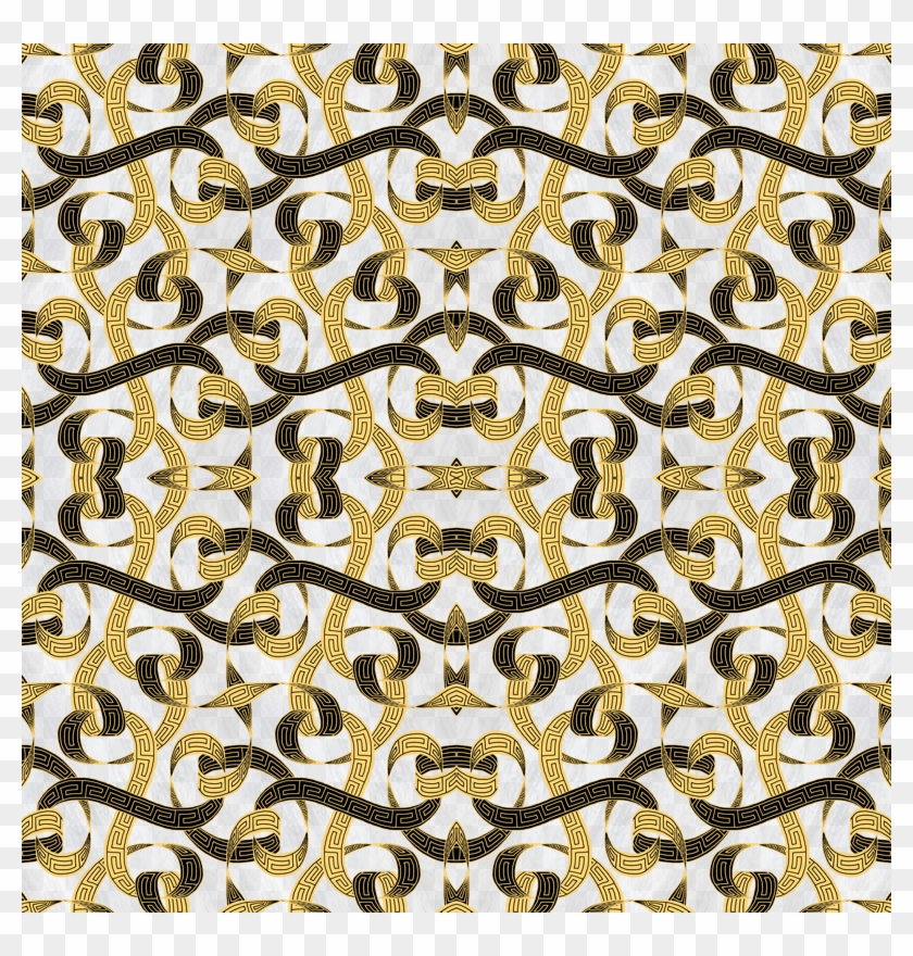 Greek Key Ribbon Black And Gold On Marble Wallpaper - Motif Clipart #3515952