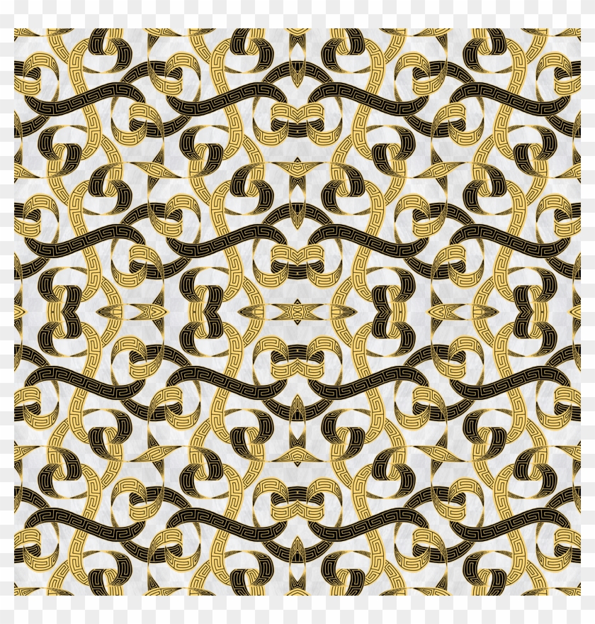 Greek Key Ribbon Black And Gold On Marble Wallpaper - Motif Clipart #3515952