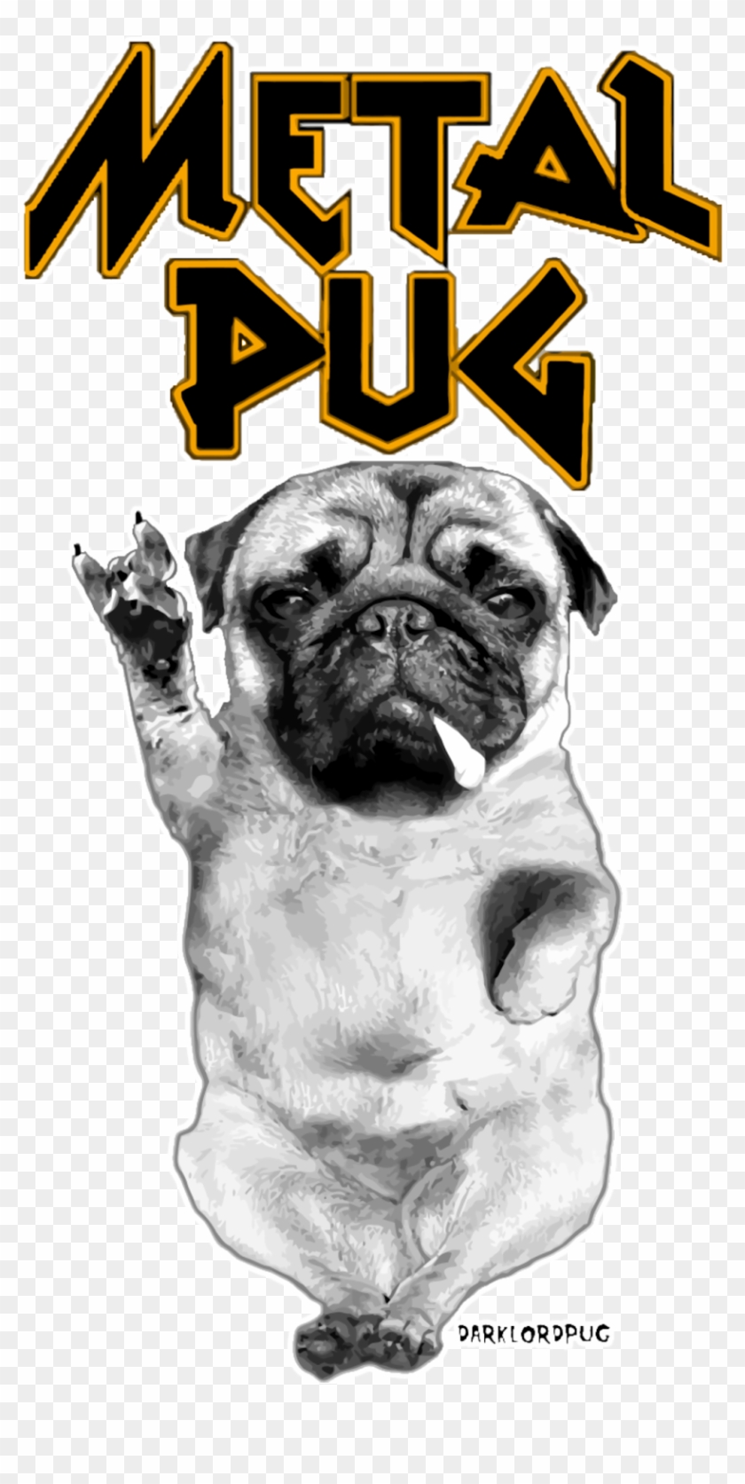 Dark Lord Pug - Satan Pug Clipart