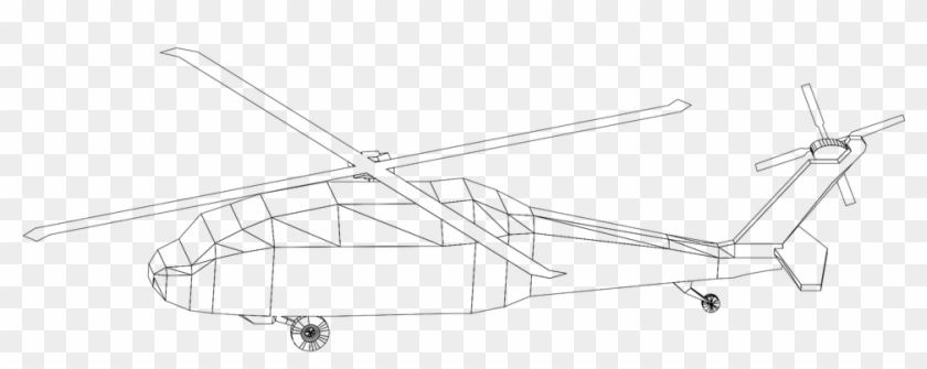 Military Blackhawk Helicopter Chopper Vehicle - Helicopter Rotor Clipart