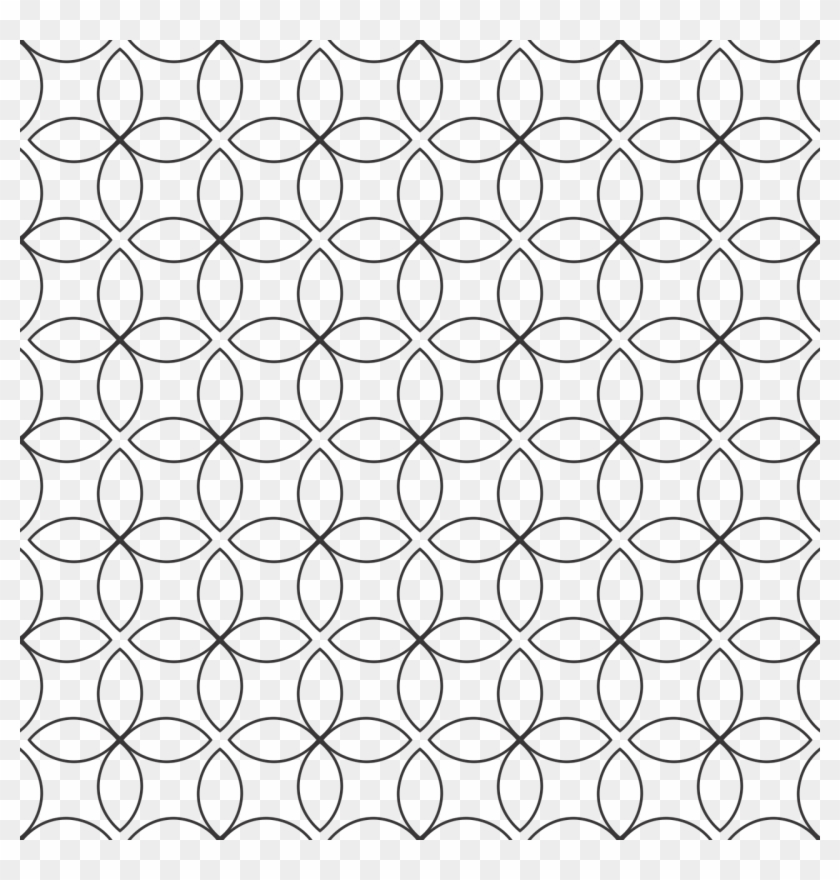 Pattern Floral Drawing - Floral Pattern In Black & White Clipart