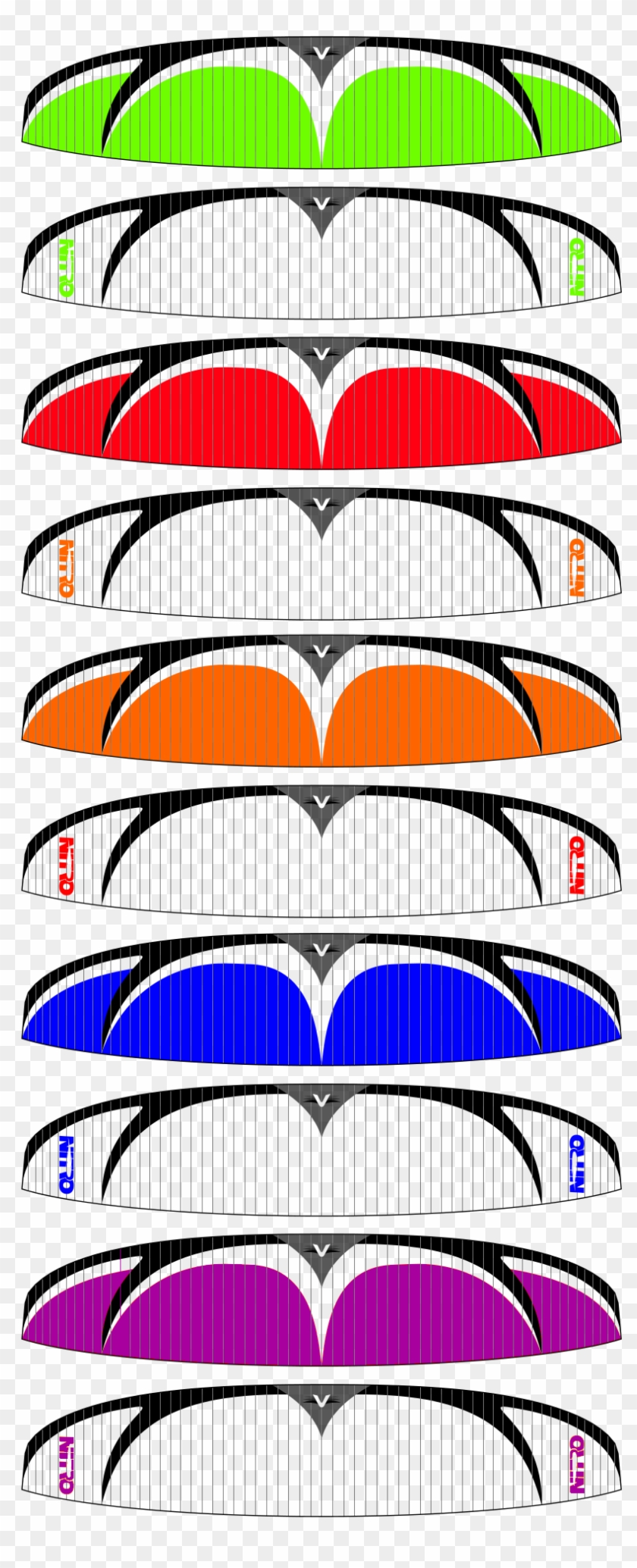 Velocity Nitro Paraglider Colors Png - Parallel Clipart #3517084