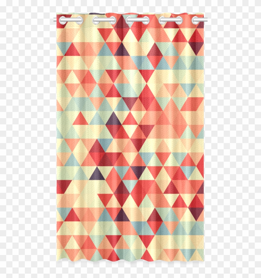 Modern Hipster Trinagles Pattern Red Blue Beige New - Patchwork Clipart