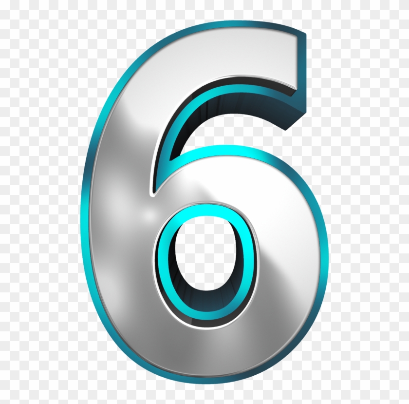 Metallic Png - Blue Metallic Numbers Png Clipart