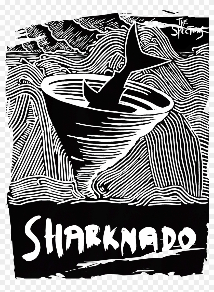 Sharknado T-shirt 5 Ragged - Illustration Clipart #3517800