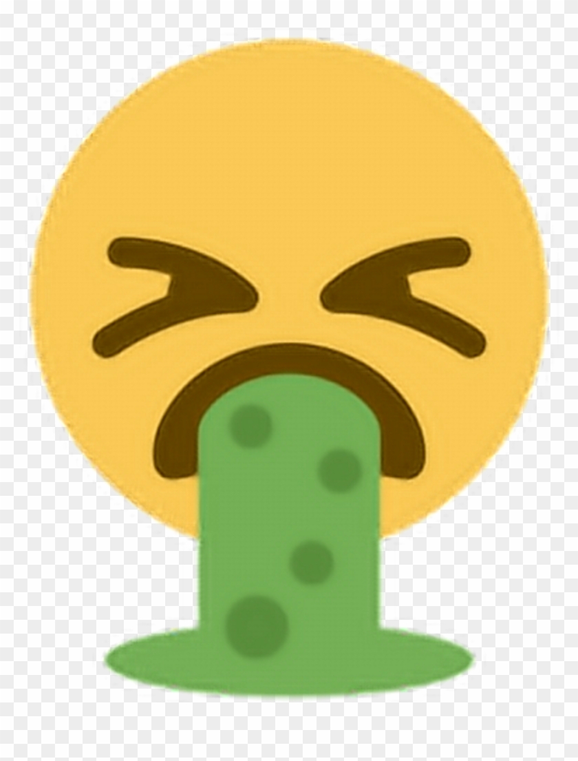 Disgusted Face Emoticon - Vomit Emoji Transparent Background Clipart #3518429