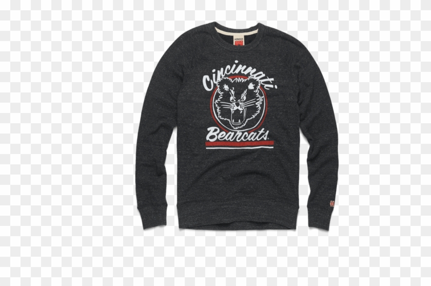 Go Bearcats Crewneck University Of Cincinnati Retro - Long-sleeved T-shirt Clipart #3518633