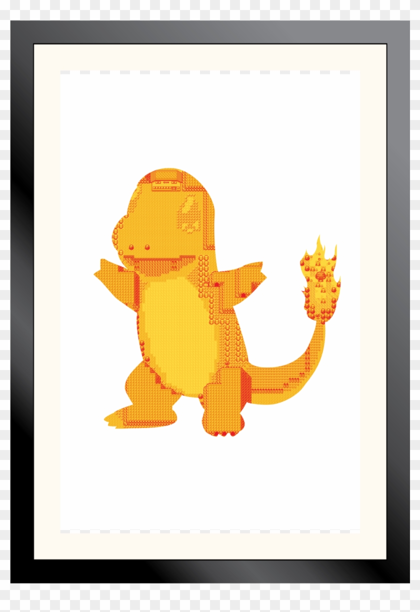 Charmander Sprite Map Portrait - Cartoon Clipart #3518678