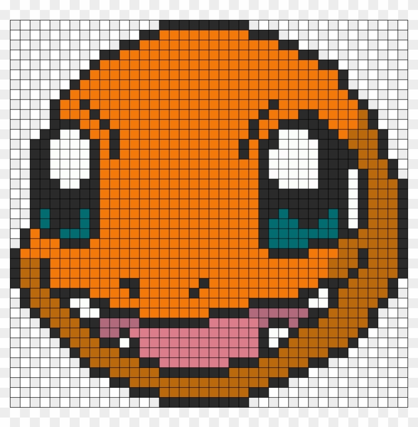 Pokemon Battle Trozei Charmander Perler Bead Pattern - Planet Pixel Art Png Clipart
