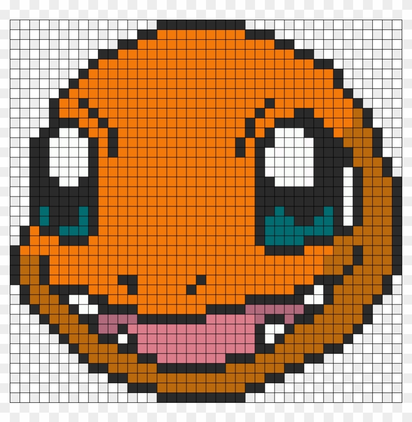 Pokemon Battle Trozei Charmander Perler Bead Pattern - Planet Pixel Art Png Clipart