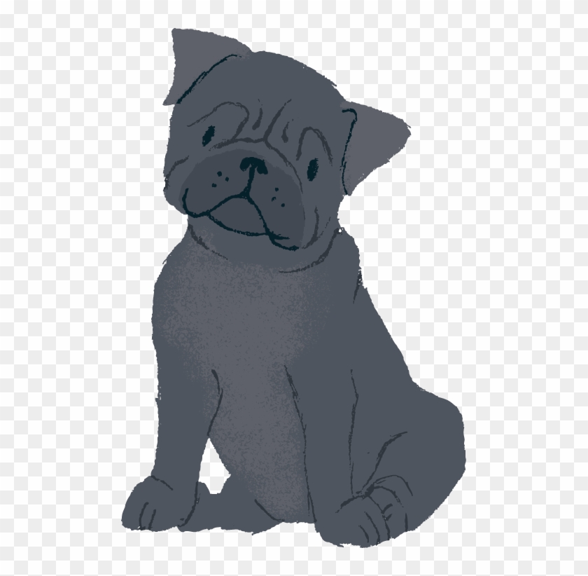 Pug-black - Pug Clipart #3518902