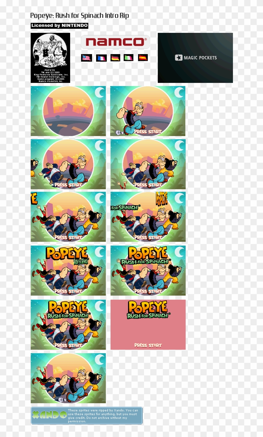 Intro Sprite Sheet September 1st, 2009, - Psp Clipart