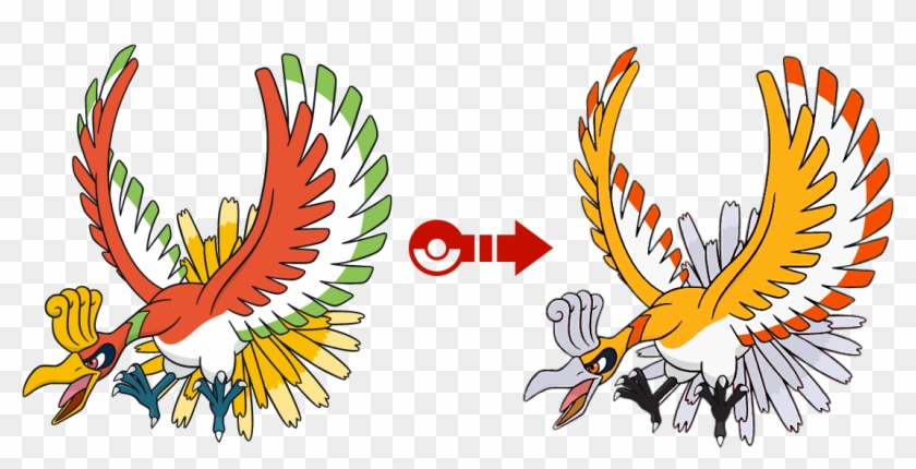 In Pokémon Games There Is A Low Chance To Find Alternate - Legendary Pokemon Ho Oh Clipart #3519212