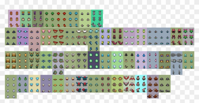 Q - - Pokemon Unova Overworld Sprites Clipart