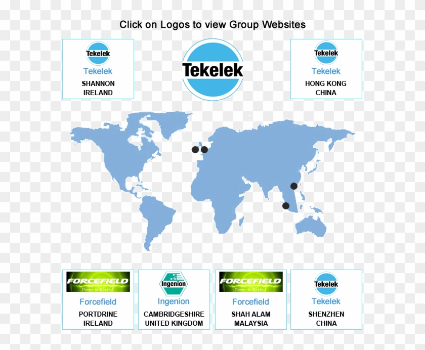 Tekelek Engineering And Assembly China - Vector Green World Map Png Clipart