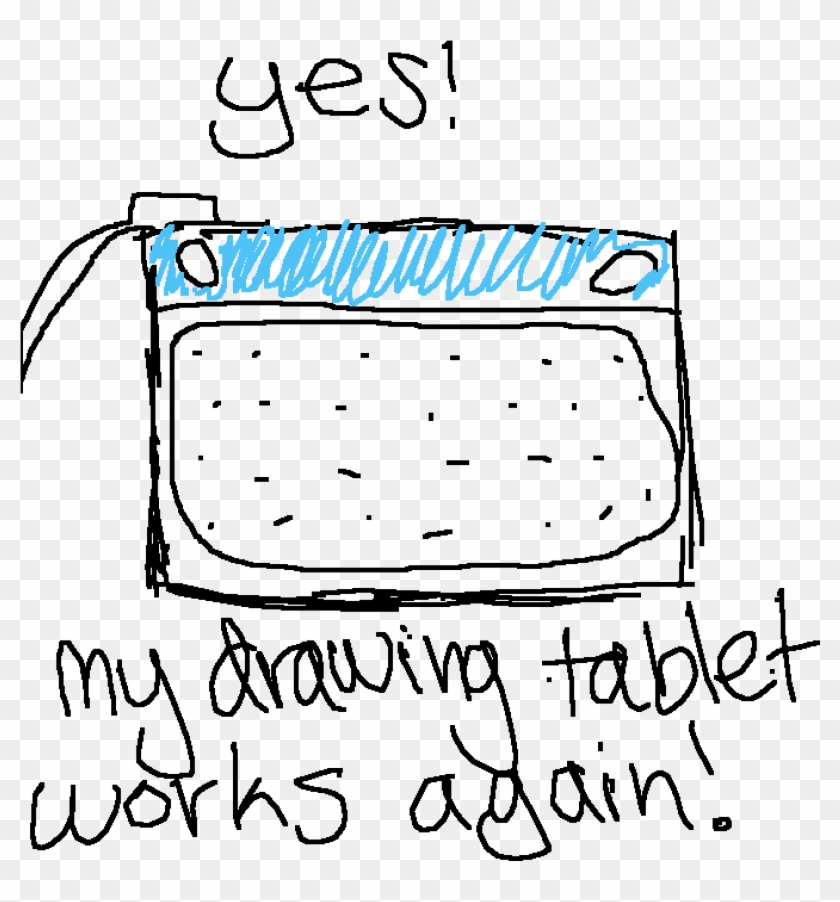 Oh My Gosh My Drawing Tablet Works Again - Line Art Clipart #3520034