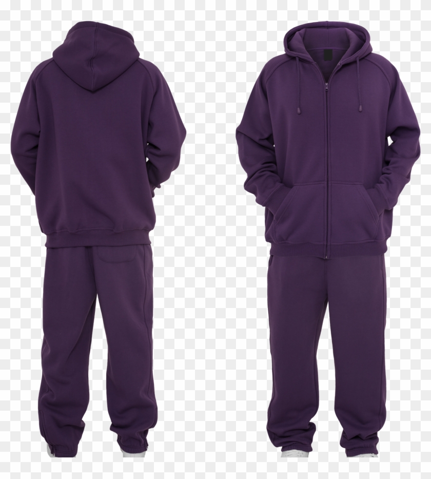 mens purple sweatsuit