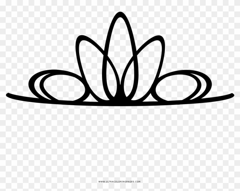 Tiara Coloring Page - Line Art Clipart