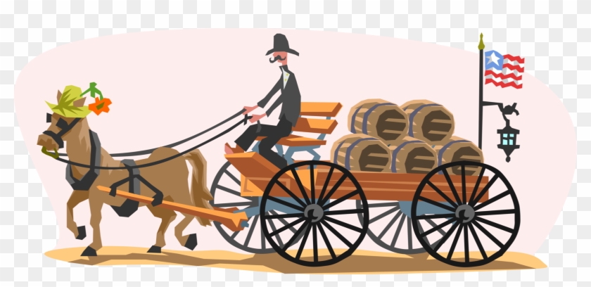 Wagon Vector Horse Buggy - 馬車 Clipart