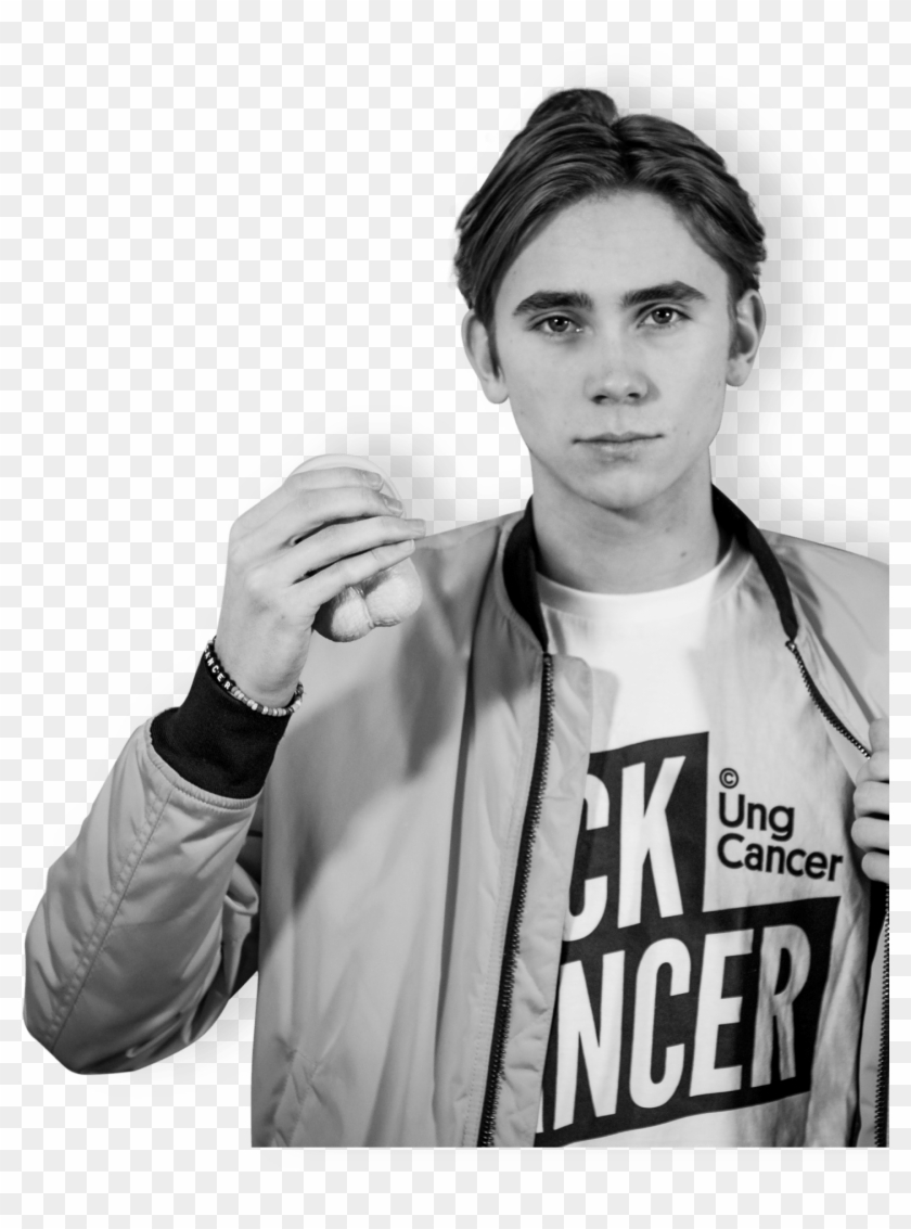 Ung Cancer Hero - Monochrome Clipart