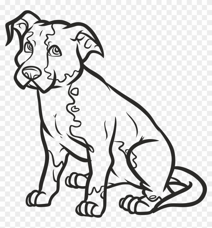 Pet Sitting Pit - Sitting Dog Coloring Pages Clipart #3521544