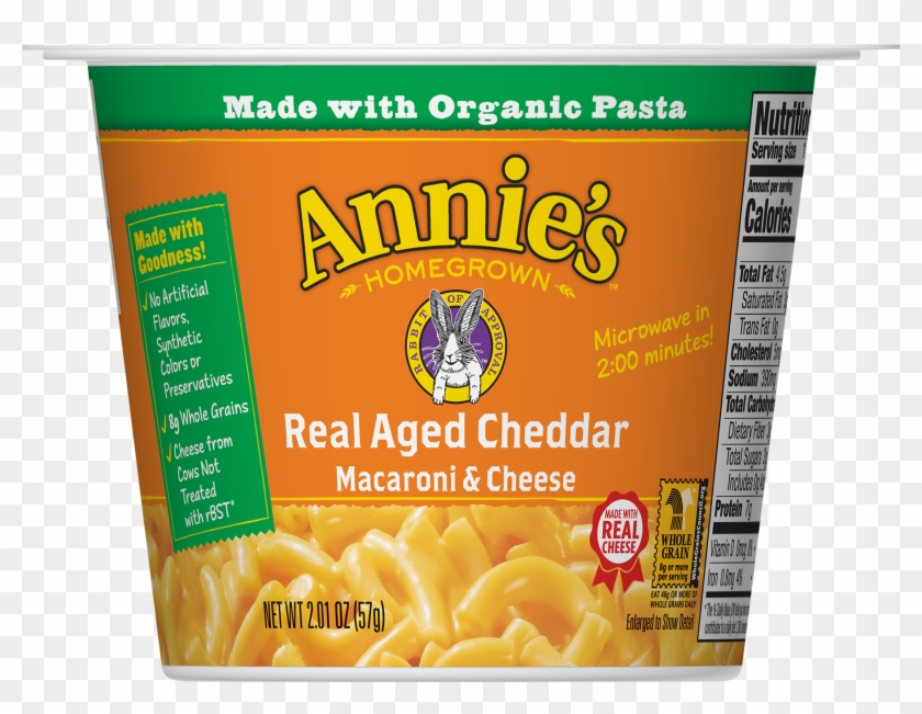Annie's Real Aged Cheddar Macaroni And Cheese Micro - Annie's Mac And Cheese Cups Clipart #3521574