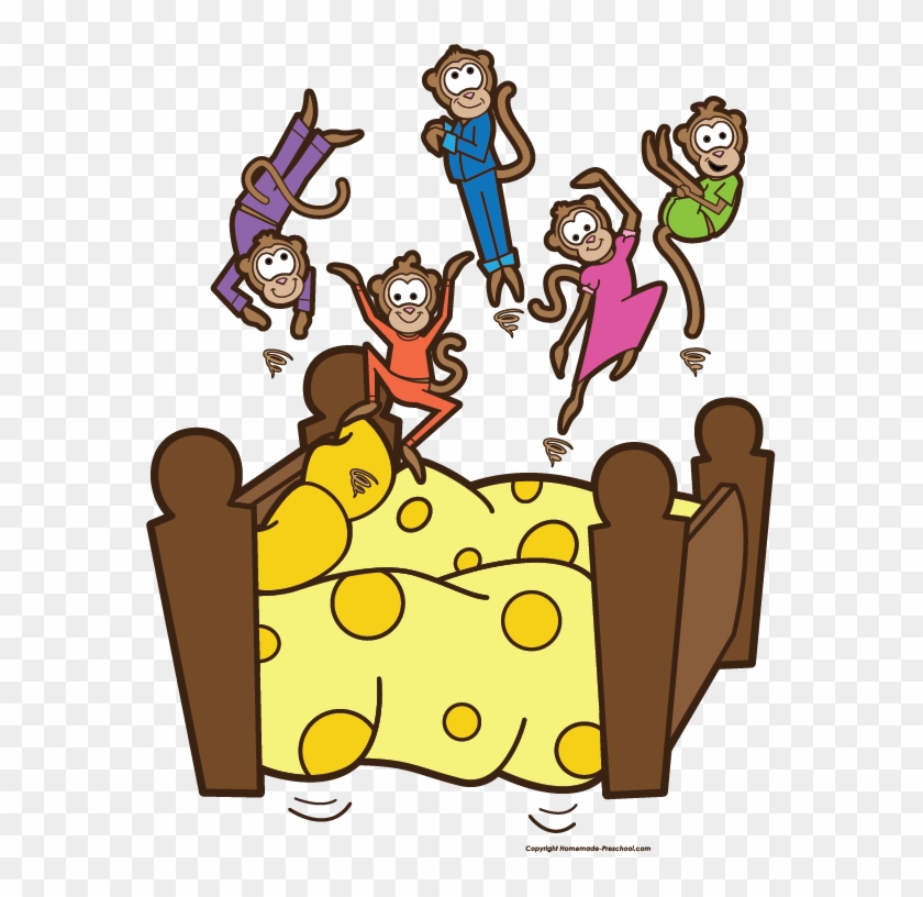 Click To Save Image - Jumping On The Bed Clipart - Png Download