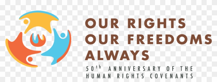 Campaign Logo With "50th Anniversary Of The Human Rights - Our Rights Our Freedoms Always Poster Clipart