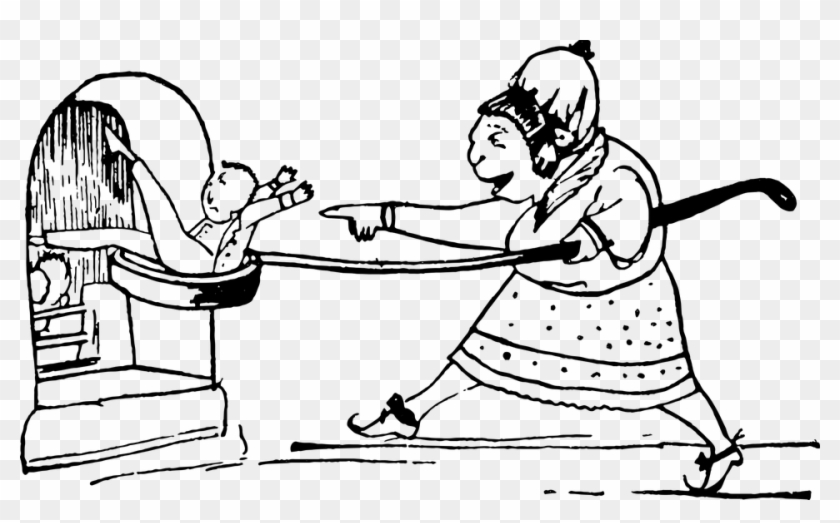 Female Cook Vintage Victorian Old Fashioned Sketch - People In An Oven Cartoon Clipart #3522821