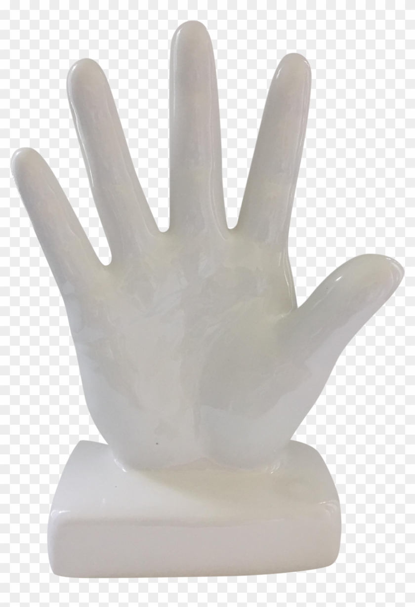 Large White Ceramic Hand Sculpture - Statue Clipart