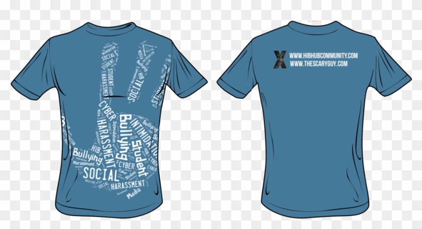 Body Handprint Tee Blue / White - Anti Bullying Clipart #3523356