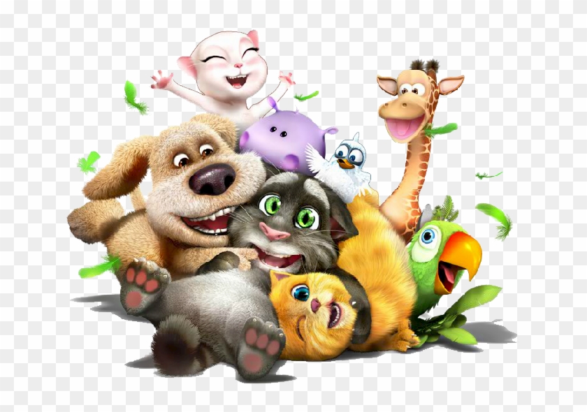 Friends Group Cliparts - Talking Tom And Friends Birthday Cake - Png Download #3524809