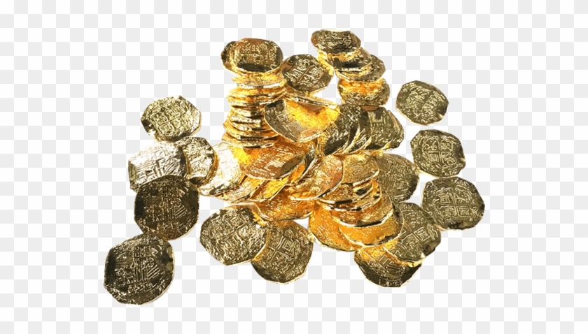 Pirate Transparent Gold Coins Clipart
