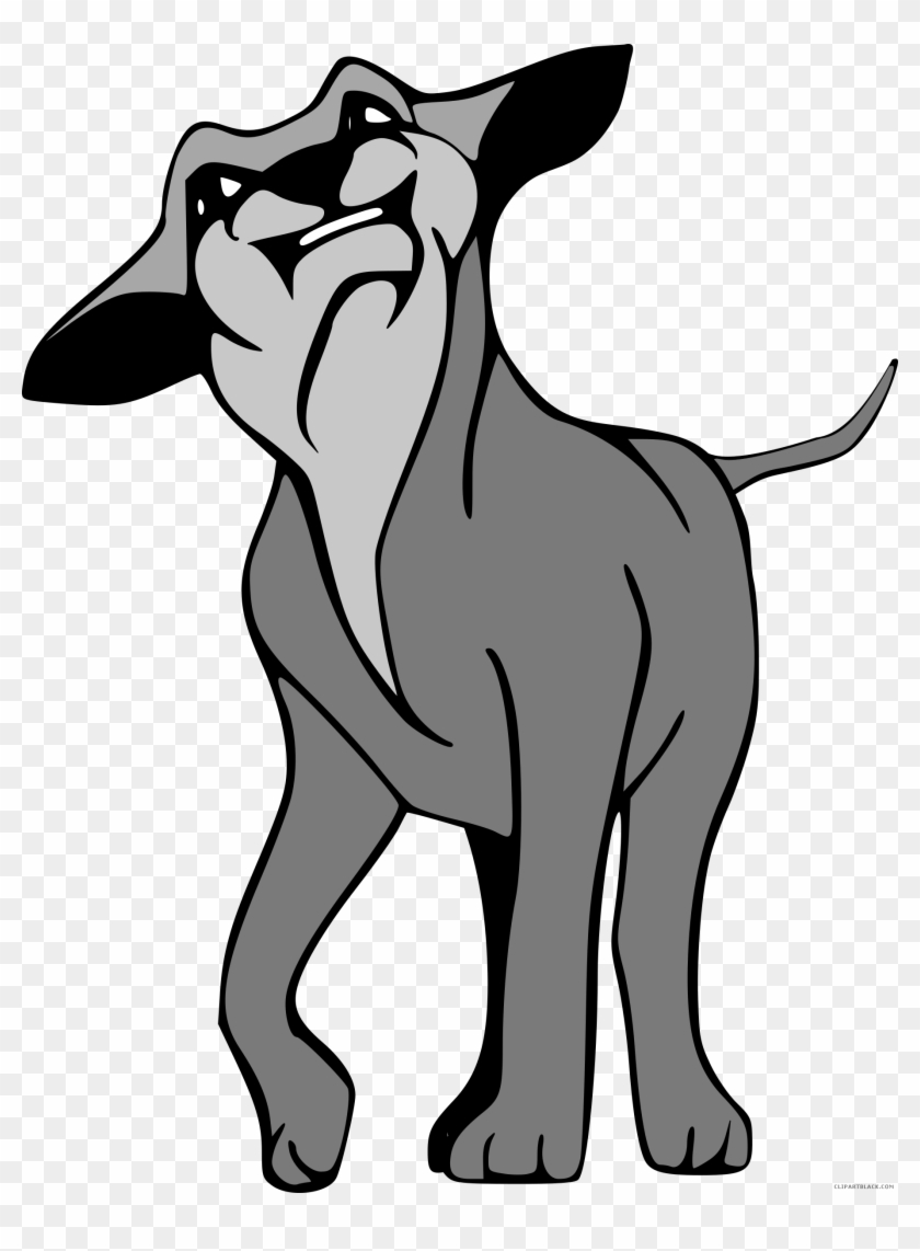 Angry Dog Animal Free Black White Clipart Images Clipartblack - Dogs Cartoon Transparent Gif - Png Download