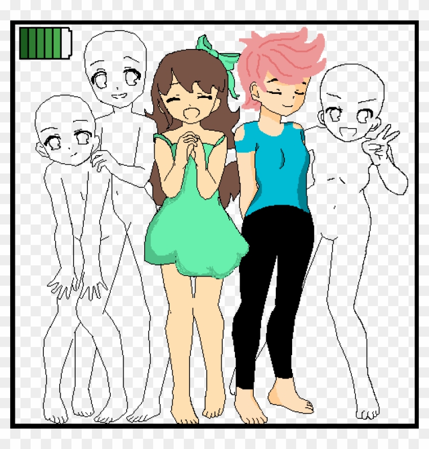 Group Of Friends - All Characters In Ddlc Clipart #3524973