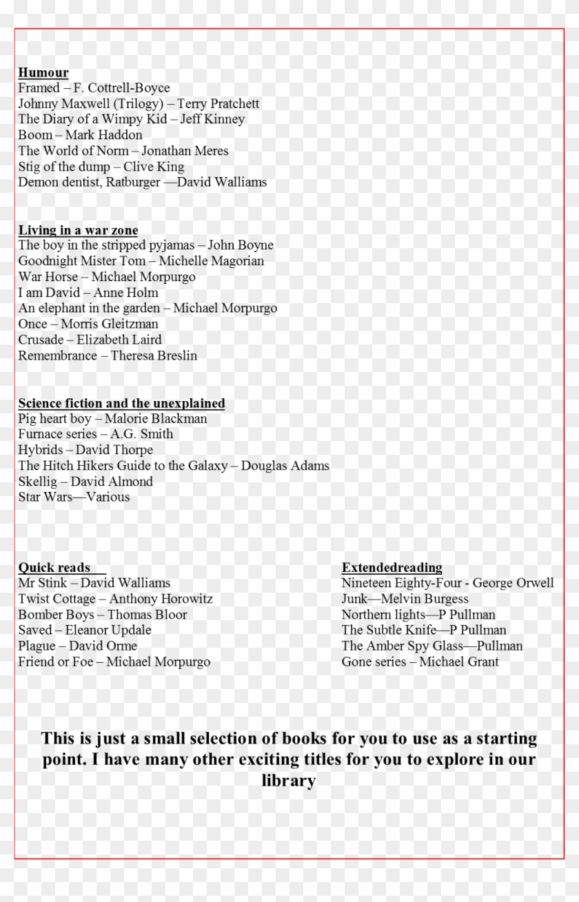 Ks3 Boys Reading 2 - Ks3 Reading List Clipart #3525614
