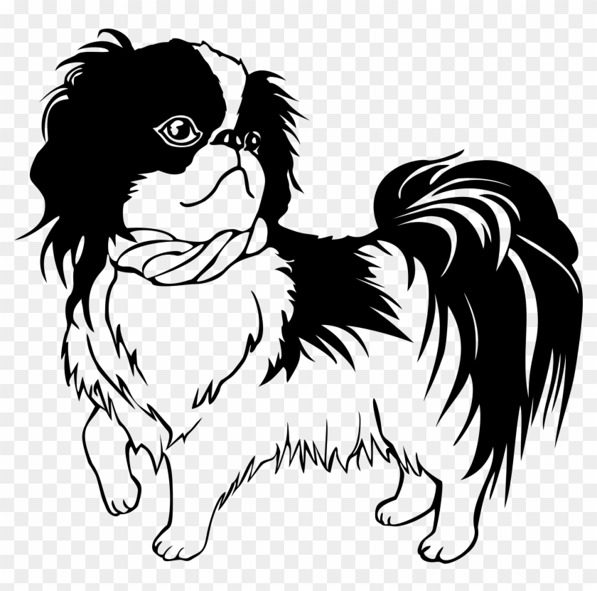 Dog Clipart Line - Shih Tzu Clipart Black And White - Png Download