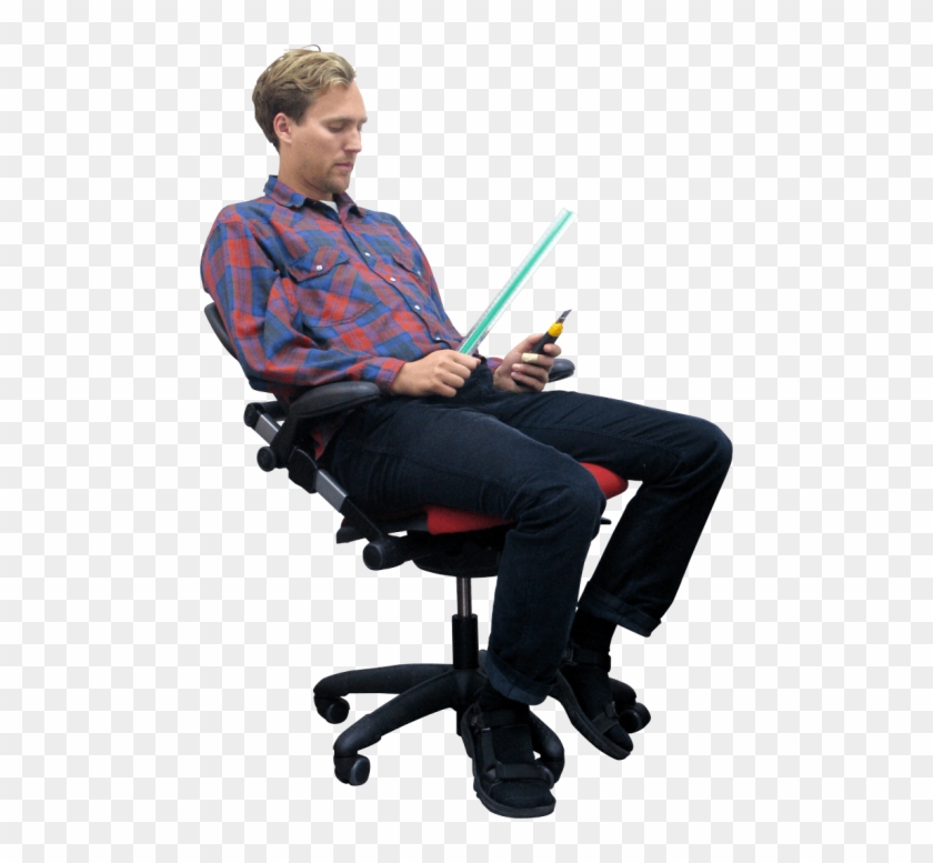 Free Png Sitting Architect Png Images Transparent - Sitting On Chair Transparent Clipart