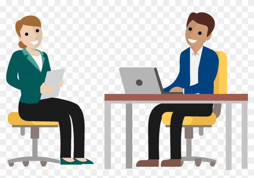 A Recruiter Interviewing A Veteran Through A Casual - สัมภาษณ์ งาน ภาษา อังกฤษ Clipart