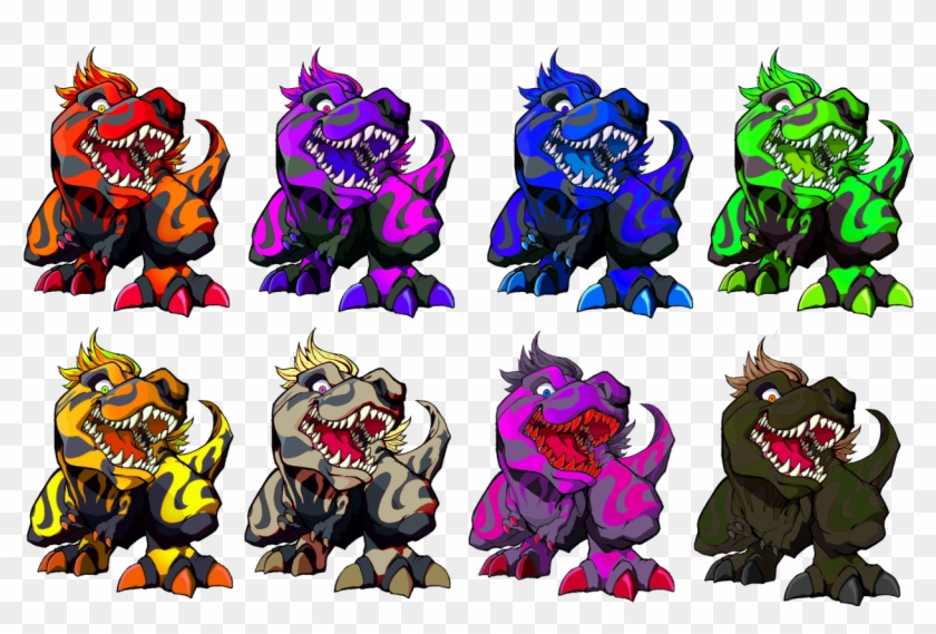 T-rex For Super Smash Bros Palettes Swap - Fossil Fighters Champions Clipart