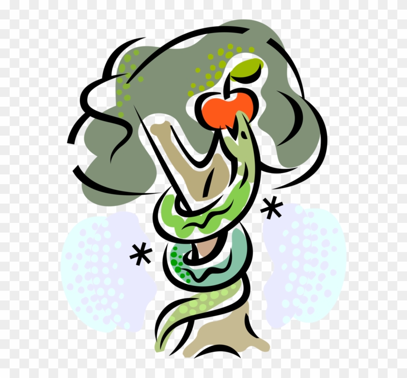 Download Vector Illustration Of Adam And Eve Biblical Story Forbidden