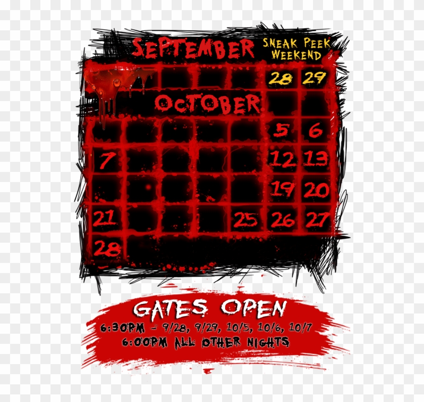 Field Of Horrors 2018 Dates - Poster Clipart #3527258