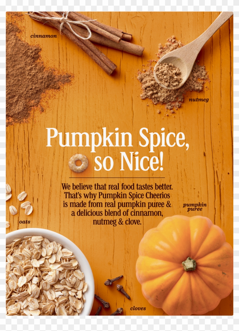 Pumpkin Spice Cheerios, Gluten Free, Cereal With Oats - Cheerios Pumpkin Spice Clipart #3527259