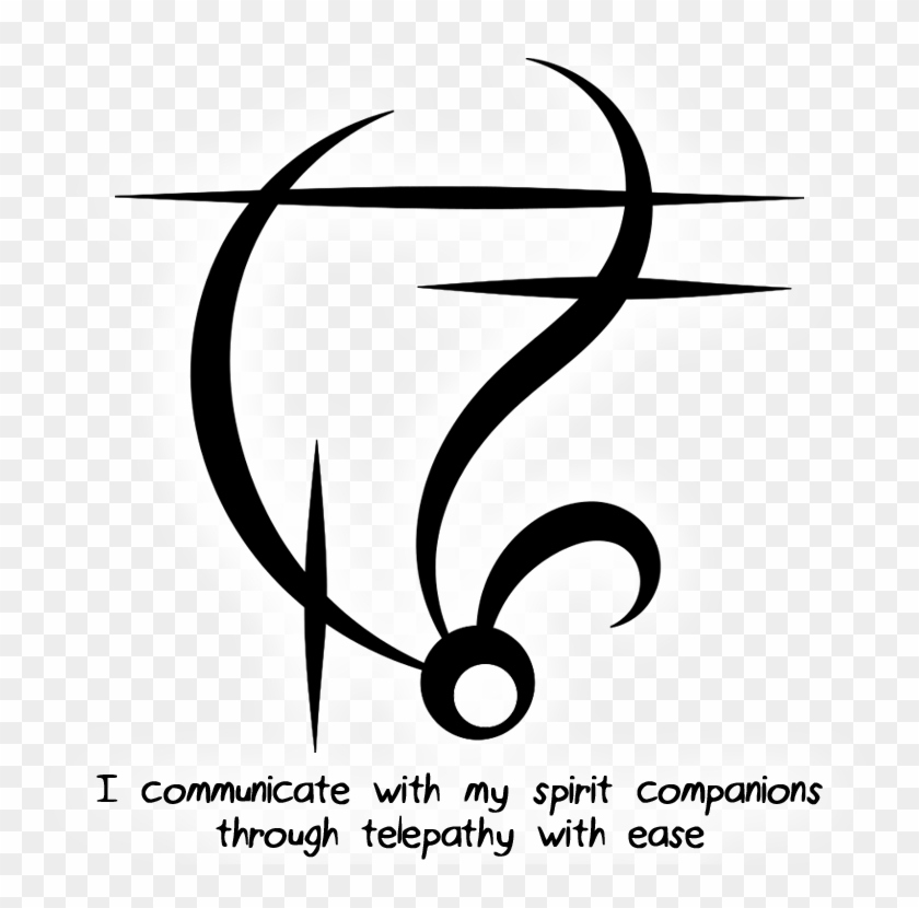 I Communicate With Spirits Easily Spiritual Symbols, - Calligraphy Clipart #3528021