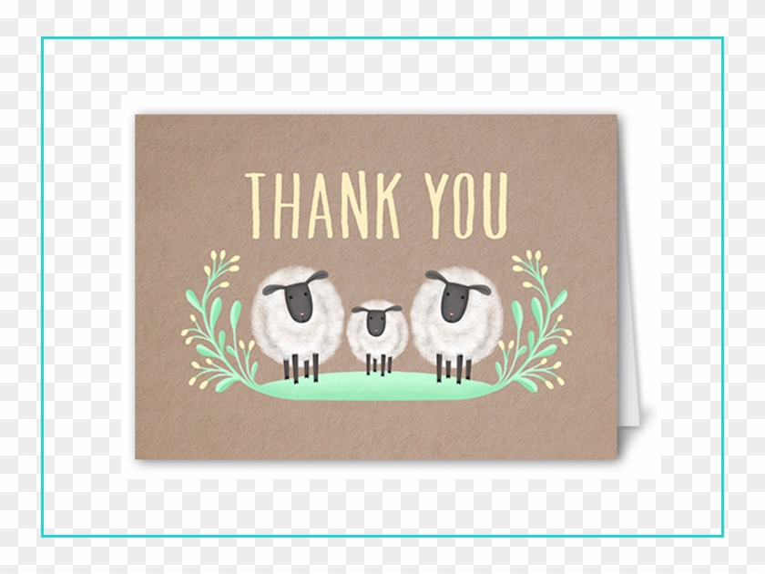 Baby Shower Thank You Wording Transparent Background - Sheep Thank You Cards Clipart