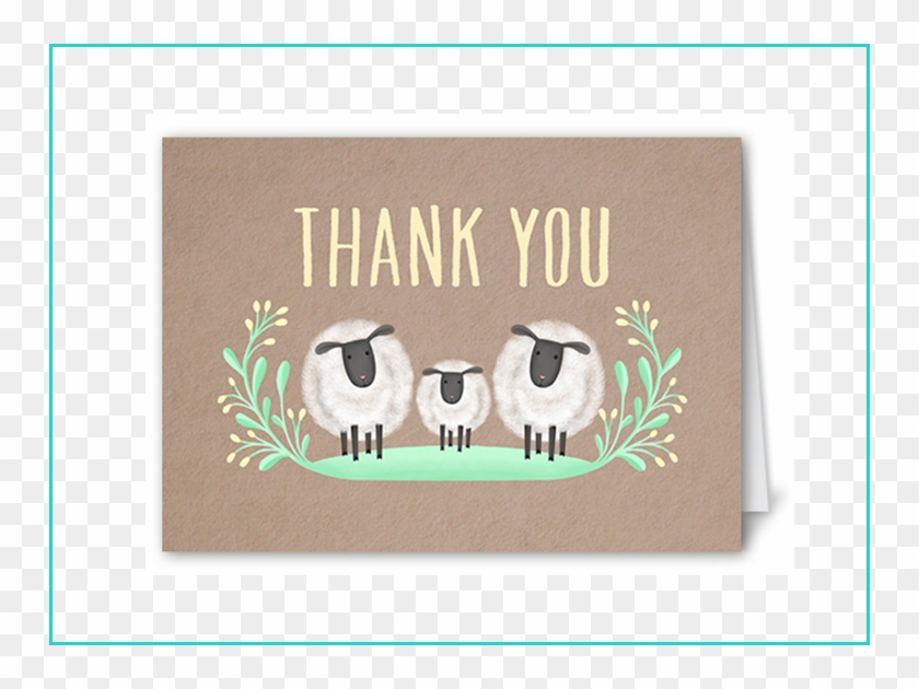 Baby Shower Thank You Wording Transparent Background - Sheep Thank You Cards Clipart #3528056