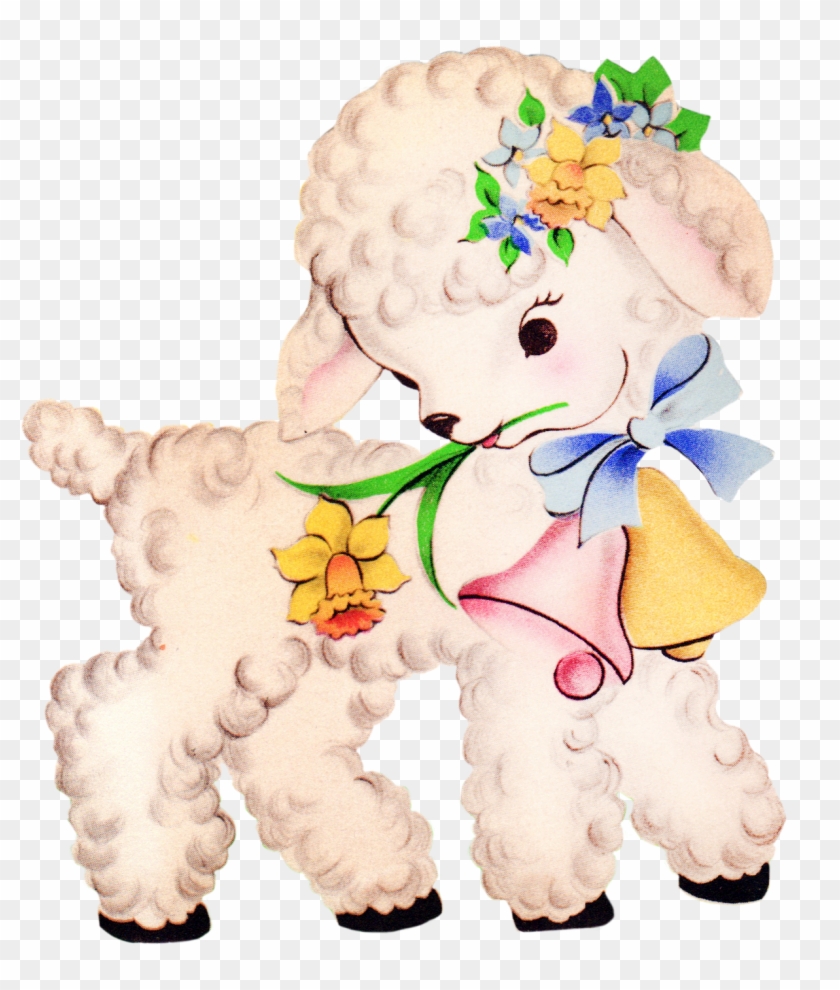 Baby Lamb Clip Art Free 785715 - Vintage Lamb Clip Art - Png Download