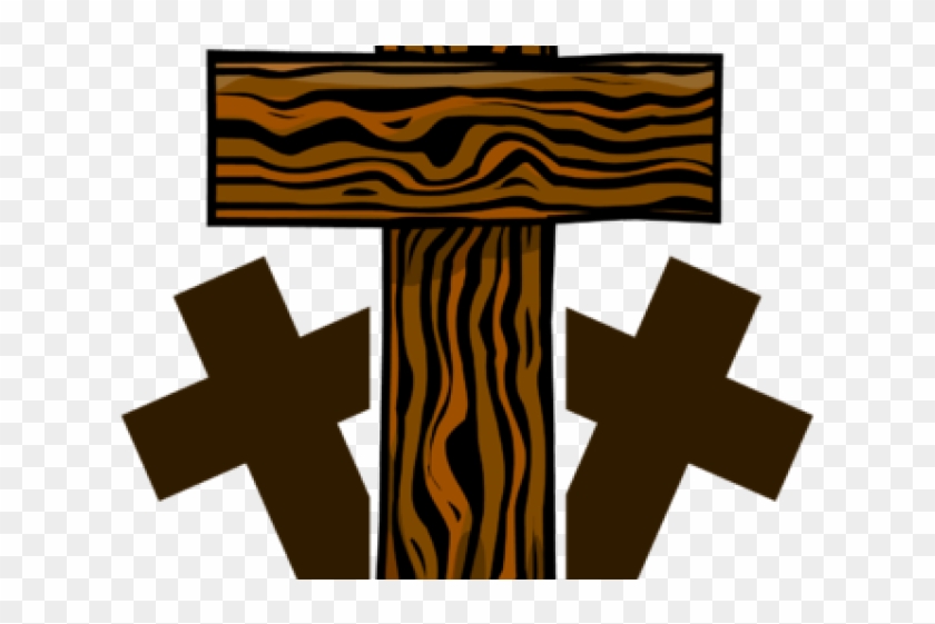Cross Cliparts Brown - Wooden Transparent Background Cross Clipart - Png Download